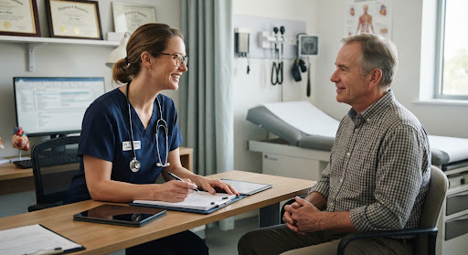 Doctor consulting a patient